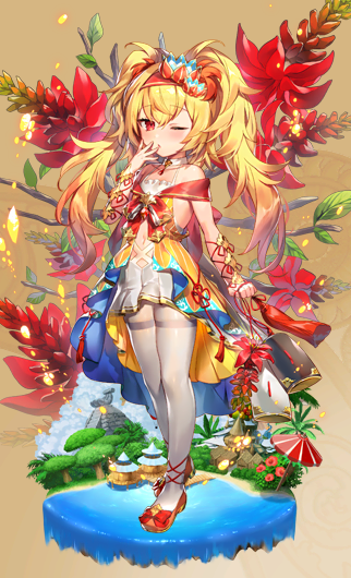デイゴの花 油絵額縁付き （夏の花を巡って風景画”油彩で月ごと