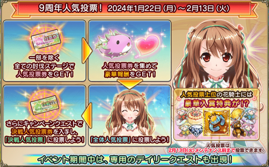 緊急任務「9周年人気投票！」