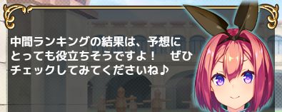  50%, 中間ランキングの結果をチェックしよう